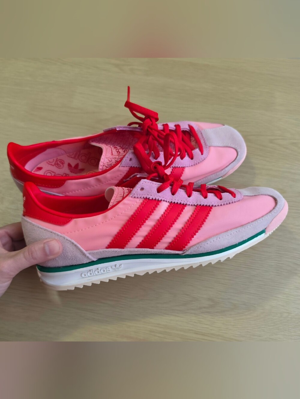 Adidas Women's Pink & Red  Sneakers Size 8